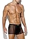Mauro Kane Boxershorts Herren Sexy Mesh Unterwäsche Männer Transparent Unterhosen Shorts Boxer Retroshorts Schwarz XL