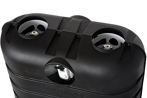 Flame King Dual 20LB LP Propane Tank Light Plastic Heavy Duty Cover for RV, Travel Trailer, Camper - Black by Flame King - Image 6