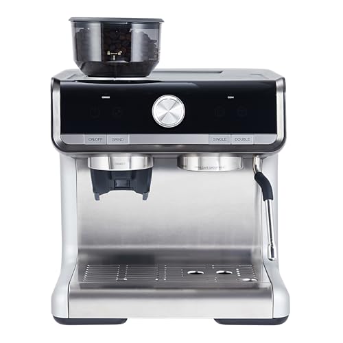 GarveeHome Espresso Machine With Grinder, 20 Bar Semi-Automatic Espresso Coffee Maker With Milk Frother Steamer Wand Cappuccino Latte Macchiato, 95 oz Water Tank, PID Temperature Control, Silver by GarveeHome - Used condition - US$126.96