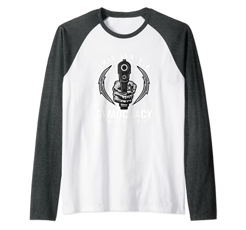 Esto ya no democracia política demócrata libertad voto Camiseta Manga Raglan