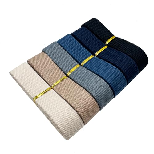 Dortrue 1 Inch Heavy Cotton Webbing 18 Yards 6 Colors Mixed Webbing Straps for Bags Handles,Tote Bag Webbing,Cloth Belt,Making Outdoor Supplies by Dortrue - Used condition - US$11.55