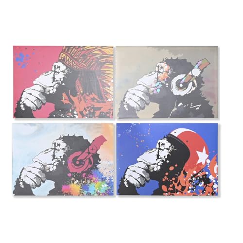 Tableau toile MDF 70x50 cm singe decoration murale tendance - 2