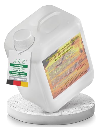 A.K.B. 60-Fach Konzentrat Grünbelagentferner (2,5L Kanister 60-Fach mit Ausgiesser) Algenentferner Fassadenreiniger Algenvernichter Außenreiniger
