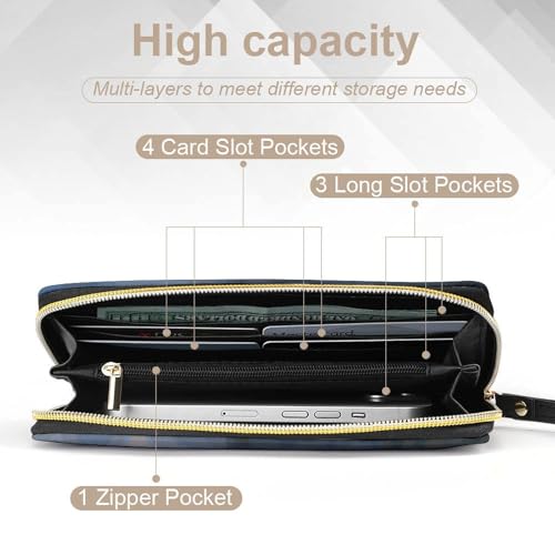 Realistic Pelican Leather Wallet Smooth Zip Around Clutch Wristlet Travel Long Soft Purse for Women4