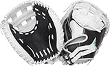 Easton | Fundamental Series Fastpitch Softball Glove | 33' | RHT | Catcher's Mitt | Modified H Web | Black/White/Mint