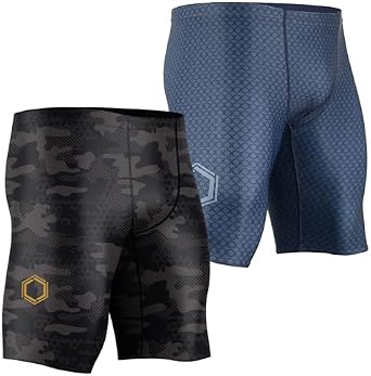 Onvous Mens Swim Jammers Bundle | AquaGenesis + Stealth | Mens Jammers for Swimming | Size 28