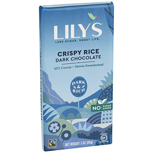 Lily's Crispy Rice Dark Chocolate (12X3 Oz) #TOP4