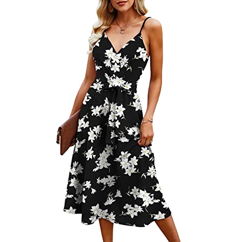 Women's 2023 Bohemian Floral Printed Wrap V Neck Short Sleeve Split Beach Party Maxi Dress Women's 2029 Summer Ruched Mini Dress Sexy One Shoulder Sleeveless Party Cocktail Bodycon Short #TOP1