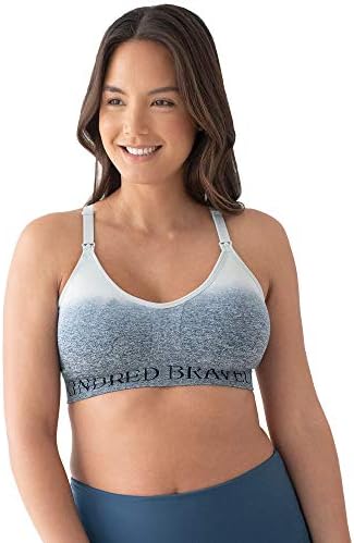 Kindred Bravely Sublime Busty Low Impact Nursing & Maternity Sports Bra for F, G, H, I Cup (Ombre Storm, Medium-Busty)