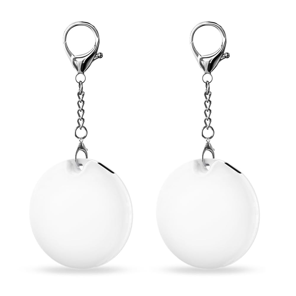 Vjsujehgy Round Shaped Purse Light 2PCS, Handbag Light,Love Wallet Tote Bag Touch Sensing Lamp for Keychain, for Women Girls Mother