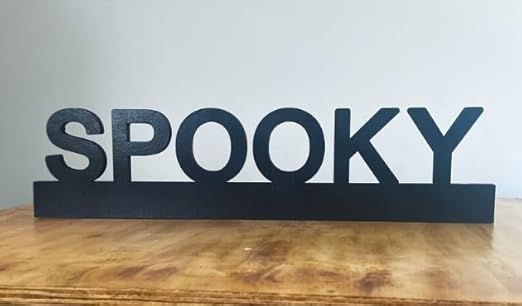 RSAAUD Halloween SPOOKY Halloween Spooky Halloween sign Spooky Halloween Decoration 3D SPOOKY Letters Wooden Sign Halloween Table Decoration, Halloween Theme Party Desktop Ornament