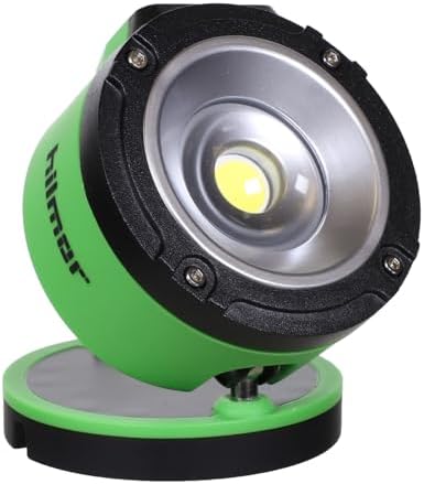 Hilmor Mini Spotlight Rechargeable Work Light with Magnetic Base and 2 Power Modes