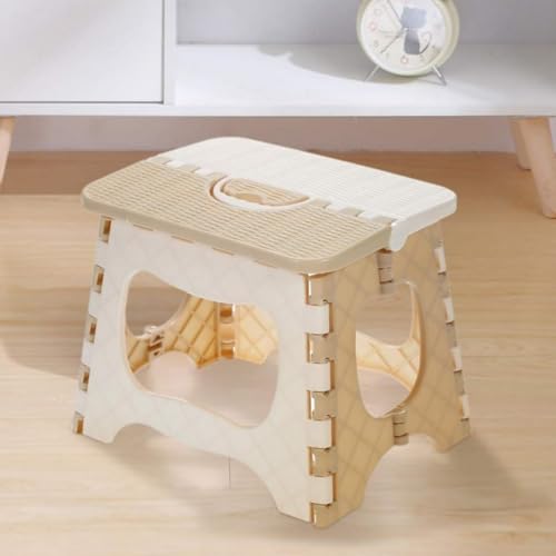 Banco Dobrável 29x24cm em Plástico Bege - Top Rio …