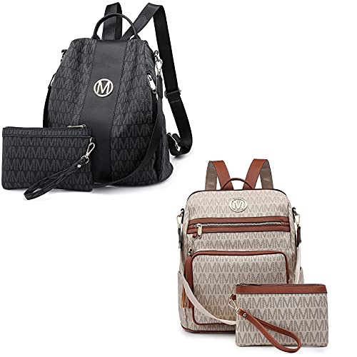 Mkp Women Fashion Backpack Purse Pu Leather Convertible Ladies Rucksack Travel Shoulder Bags Handbag With Wristlet #TOP24