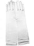 Miranda's Bridal Women's Wedding Formal Satin Gloves Costume Glove White