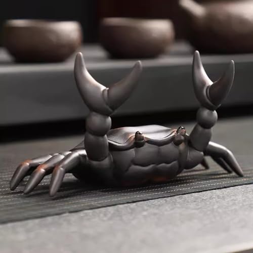 Statue crabe en sable violet, l'accessoire thé zen pour bureau - 5