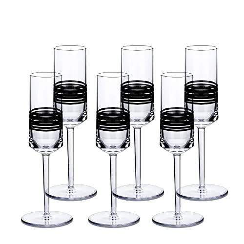 Bzyoo Bpa-Free Organica White Collection Bundle: 12 Piece Dinnerware Set, 6 Piece Appetizer Small Plate And 6 Piece Reusable Champagne Flute Cups For Dining Or Party… #TOP3