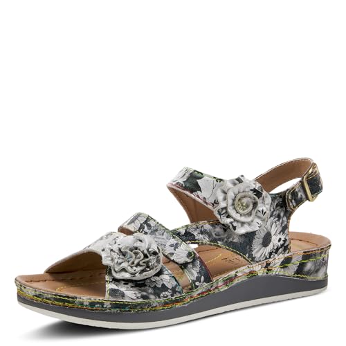 L'Artiste Joelina-Dazi Ankle Sandals Women Museum Art - Hand Painted
