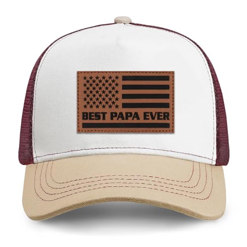 Papa Gifts from Grandkids Christmas Fathers Day Birthday Gifts for Grandpa American Flag Hat for Papa Cameosa