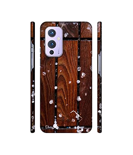Image of Amazon Brand - Solimo Designer Wood with Snow 3D Printed Hard Back Case Mobile Cover for OnePlus 9