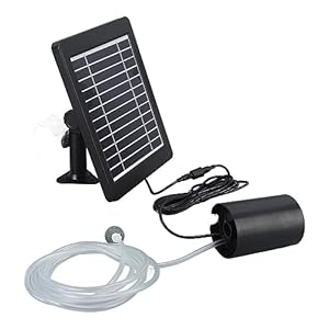 Brrnoo Solar Sauerstoffpumpe für Aquarien, Teiche