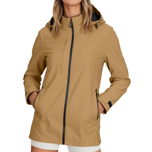 Veste softshell femme mi-saison manteau long de vélo avec poches