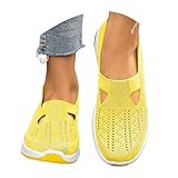 Orthopädische Schuhe Damen Weite H Walkingschuhe Vermascht Sneaker Leichte Breite Laufschuhe Bequeme Schuhe Sommer Slip on Sneaker Sportschuhe Sommerschuhe Outdoor Turnschuhe Damen Laufschuhe