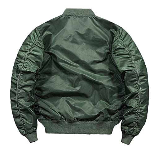 Mens Bomber Jacket Fall Winter Fleece Heavyweight Trendy Windbreaker Coato - image 4