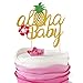 Pineapple Cake Toppers Aloha Baby Shower Birthday Glitter Decorations Hawaiian Tropical Beach Pool Laua Party Favor Supplies