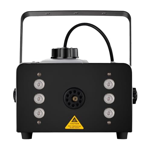 Sunolga 900W Fog Machine with 6 LED Lights and 12 Colorful Light Effects, 34 Fl Oz Large Capacity Smoke Machine with Wireless Remote Control, 4000 CFM Fog for Halloween, Outdoor Parties