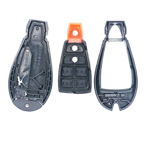 Wfmj 3 Buttons Keyless Remote Smart Key Case Chain Shell Fob For Iyz-C01C Chrysler Town & Country Dodge Ram Truck 1500 2500 3500 Charger Durango Grand Caravan Journey Magnum Jeep Grand Cherokee #TOP4