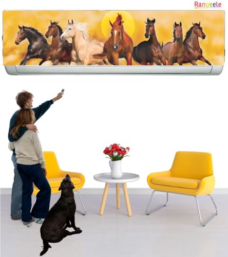 Image of 'seven horses vastu'' AC Sticker (96 cm x30 cmx 24 cm)