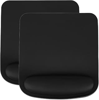 IDMOKALL Ergonomic Mouse Pad with Wrist Support Gel Mouse Pad with Wrist Rest,Comfortable Computer Mouse Pad for Laptop,Pain Relief Mousepad with Non-Slip PU Base for Office & Home,2Pcs