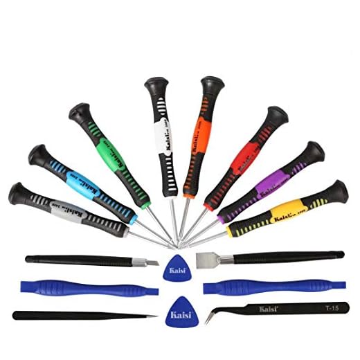 Kaisi 16-Piece Precision Screwdriver Set Repair Tool Kit Compatible Samsung, iPhone, iPad, Computers, Laptops and Other Devices