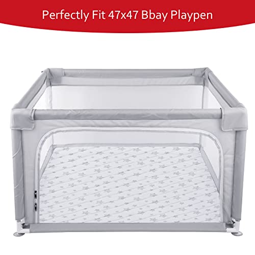 Premium Foam Baby Play Mat 47" X 47", One-Piece Crawling Mat Non Slip Cushioned Baby Mats For Playing 47X47 Inches #TOP2