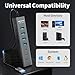 4Ft 7-Port USB Hub 3.0 for Desktop, 4 USB-A & 3 USB-C Ports Aluminium 5Gbps USB Extender Hub, USB Splitter, USB Hub Long Cable for Desktop, PC, Flash Drive, Mobile HDD SSD, Windows/XPS