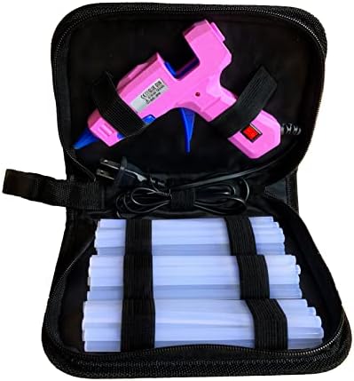Glue Gun, Mini Hot Glue Gun Kit with 30 5.8”Glue Sticks and Carry Case for School Crafts DIY Arts Quick Home for Kids Repairs 30Watts Pink Blue