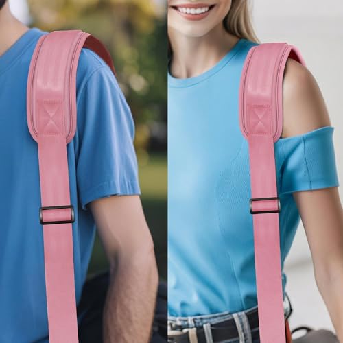 Image of ZINZ 74 inch Shoulder Strap with Fixed Pad and Dual Balanced Buckles,Pink