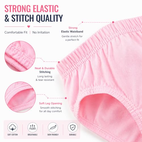 Image of Girls Multicolor Kids Printed Girls Panties(Pack of 6)