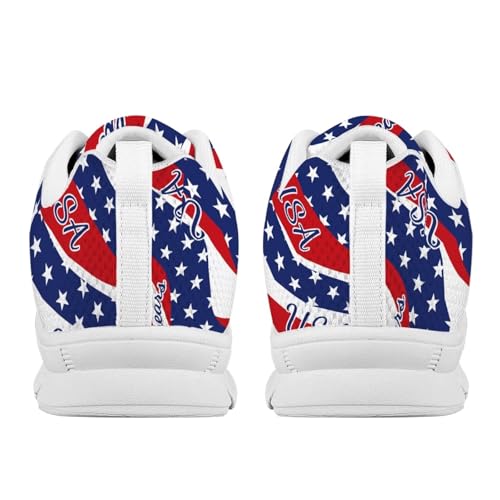Image of GIFTPUZZ Mens Lace Up Athletic Trainers Running Sneakers Wedge Breathable Gym Lightweight Sports Tennis Shoes