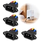 【Structure Robuste et Utilisation Fiable】Fabriquée en matériau résistant à la chaleur et à l’usure, cette embase d’alimentation supporte jusqu’à 10A et 250V. Sa conception solide aide à maintenir une connexion stable au quotidien et convient aux montages fréquents sur équipements électriques et électroniques.