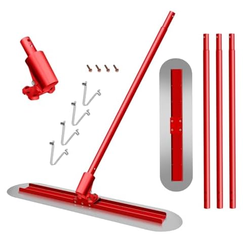PXVWA Concrete Bull Float, 47.2'' x 11.8'' Concrete Float Kit Tool, Stainless Steel Concrete Float with Float Adjustable Bracket, Concrete Tools Finishing Bull Float with 4 x 60'' Handles Cover