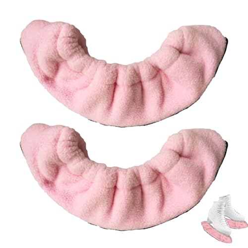 Image of Yupaluz Ice skate covers, ice skating accessories microfiber blade protectors, soakers pink size M for hockey figure ice skates