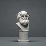 Karl Marx Skulptur aus hochwertigem Zellan | echte Handarbeit Made in Germany | Büste, Figur | Geschenkidee in weiß | 13cm