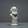 Karl Marx sculptuur van hoogwaardig celan | echt handwerk Made in Germany | buste, figuur | geschenkidee in wit | 13 cm