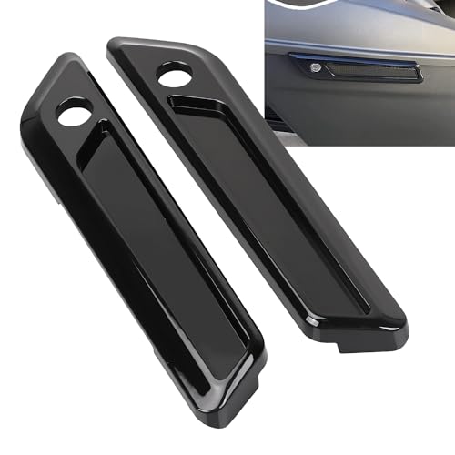 Cubiertas para bisagra del pestillo de alforja negra compatibles con Harley Touring Street Glide Electra Glide Road King Ultra Limited 2014-2023 miniatura 1