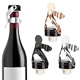 Facile da usare: Basta premere il tappo per bottiglie di vino all'imboccatura della bottiglia e premere la clip di sicurezza in acciaio inox su un lato per bloccarlo