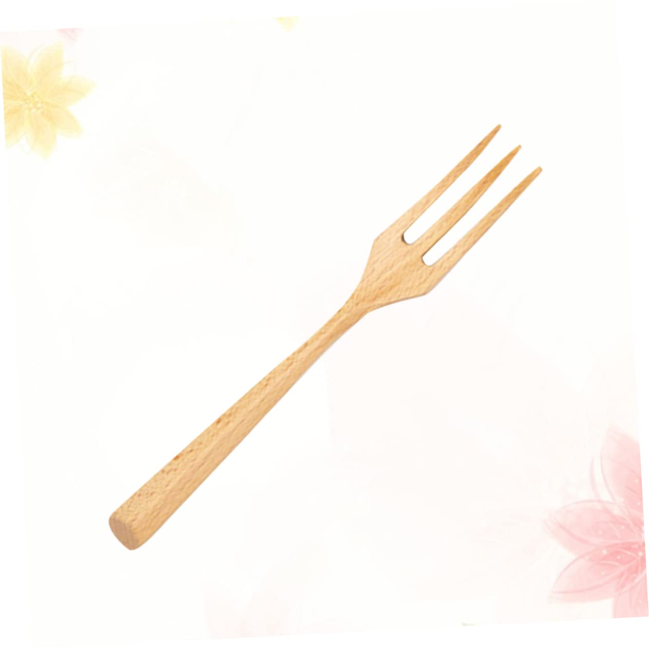 ABOOFAN 4PCS Beech Wooden Forks Portable Smooth Handle Dining Utensils for Fruits Cakes and Western Cuisine Elegant Tableware for Stylish Serving