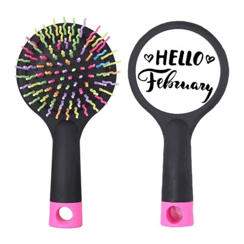 Brosse à cheveux démêlante Hello February avec base coussin pour salon