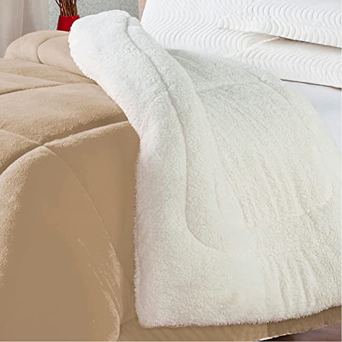 Coberdrom Sherpa/Manta Casal/Queen (Bege)